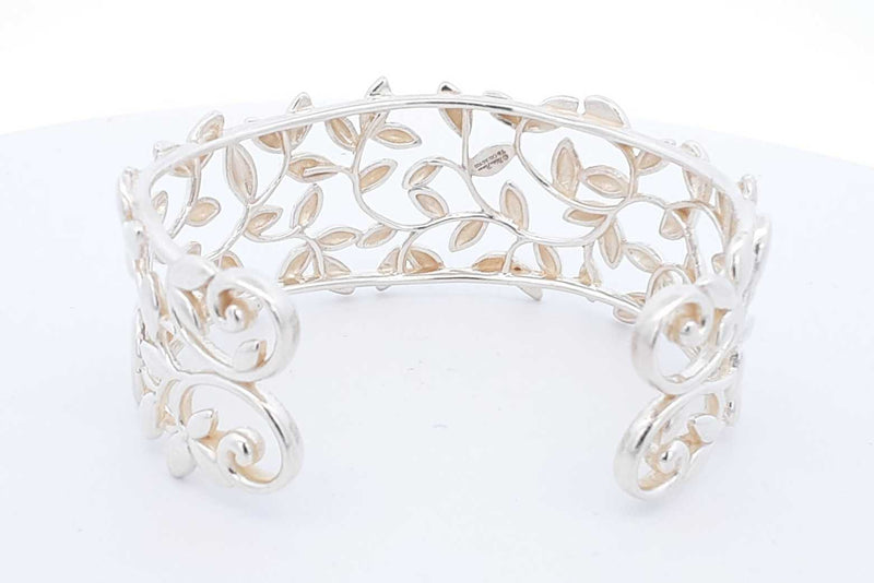 Tiffany & Co. Paloma Picasso Olive Leaf Sterling Cuff Bracelet 33.3g Eb1124olrde