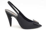 Saint Laurent Anais Bow Slingback Pumps Size 36.5 Eb1224oxzsa