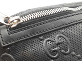 Gucci Tennis Gg Embossed Black Leather Belt Bag Fw0125ocxdu