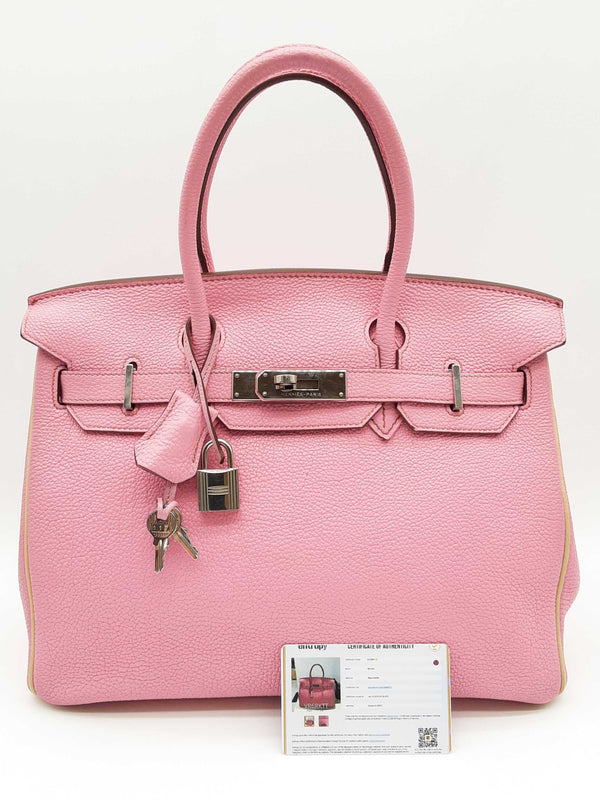 Hermes Birkin 30 Candy Pink Togo Palladium Hardware Handbag Do1124lpxzxde