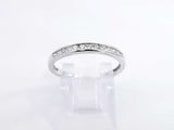 0.13 Cttw Diamond & 10k White Gold Channel Wedding Band 1.2g Size 7 Fw0426irdu
