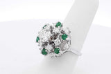 2.8cttw Diamond & Green Gemstone Ring 14k White Gold 9.8g Size 6.5 Eb0526wsxzsa
