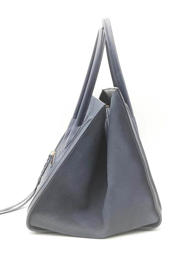 Celine Phantom Navy Blue Leather Luggage Tote Bag Eb0824pxzsa