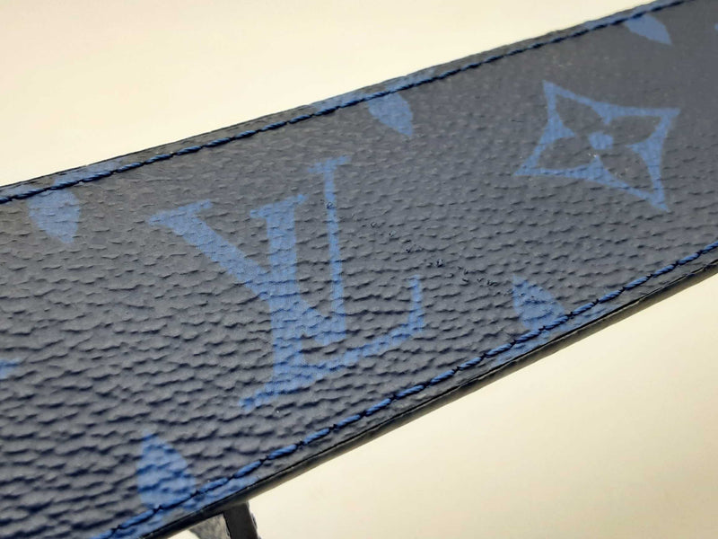 Louis Vuitton Initiates Blue Monogram Reversible Belt Size 85/34 Do1124oxzde