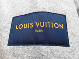 Louis Vuitton Gray Cashmere Cotton Blend Puffy Long Coat Size 52 Do0326lworde