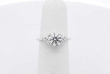 1.0ctw Center Round Diamond Ring 14k White Gold 2.5 Grams Size 4.75 Eb0526lwcrsa