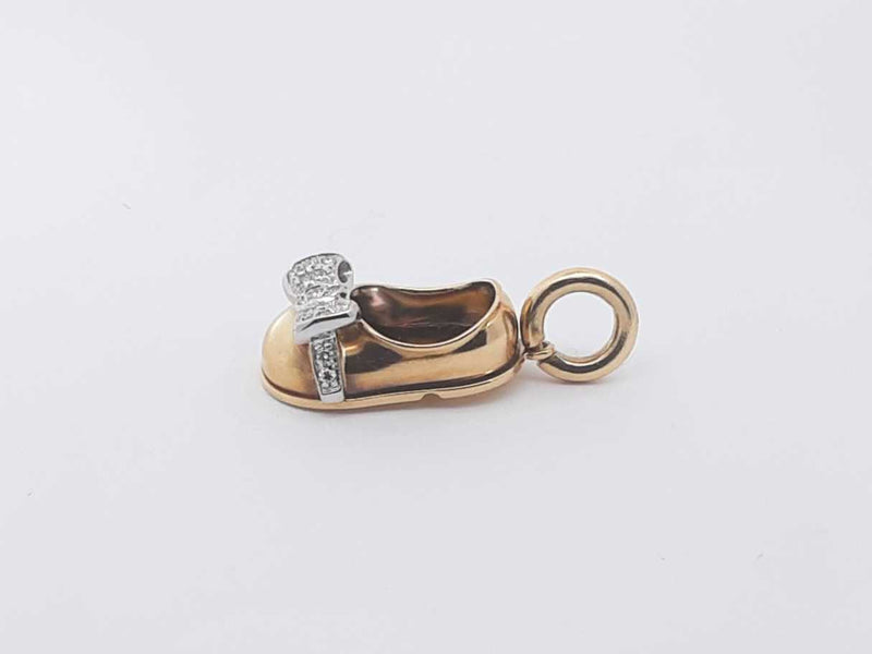 .11ctw Diamonds 18k Yellow Gold 6.8 Grams Aaron Dasha Shoe Pendant  Sd0725lrzsa