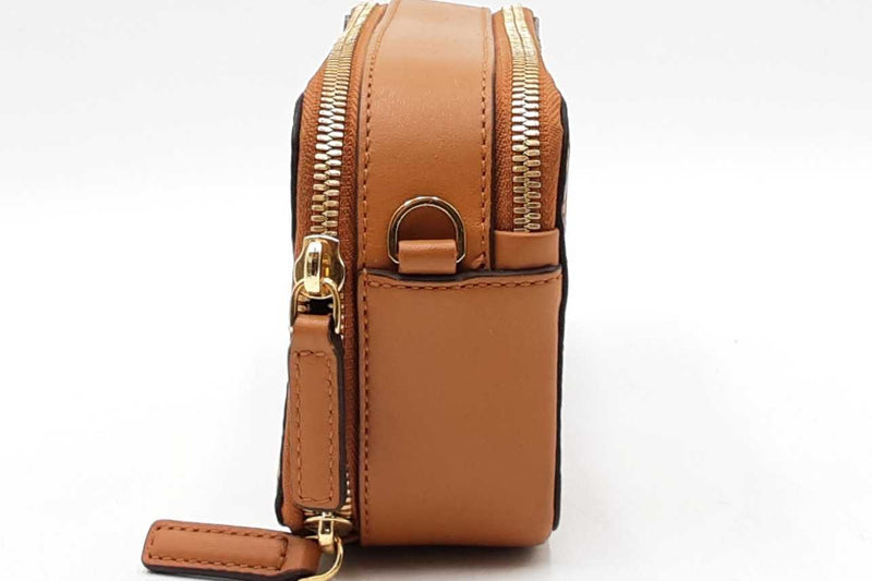 Mcm Cognac Visetos Camera Crossbody Bag Eb1125loxdu
