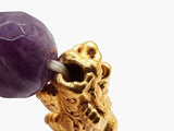 Amethyst White Pearls 23k Yellow Gold Pixiu 14.8g Bracelet 6 In Do0326wxzde