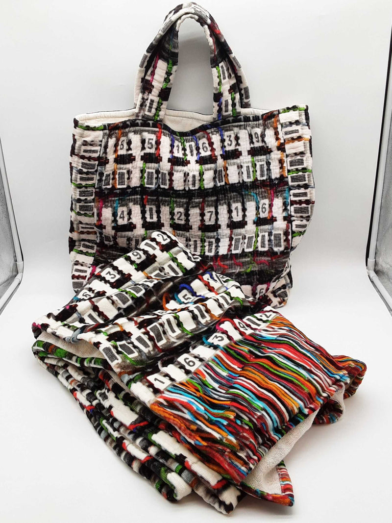 Chanel Terry Cotton Beach Tote Towel Set Do0225cxzde