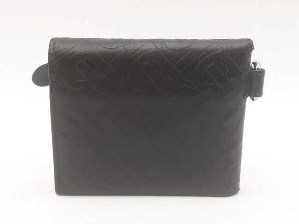Burberry Monogram Trifold Embossed Black Wallet Sd0825lzxsa