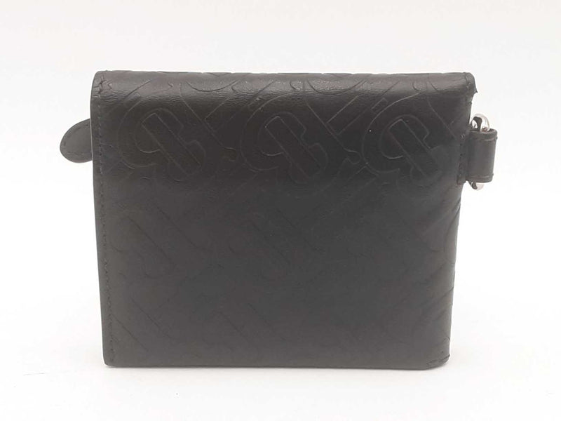Burberry Monogram Trifold Embossed Black Wallet Sd0825lzxsa