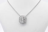 14k White Gold Diamond Pendant Necklace 4.4 Grams 17 Inch Eb0726pxzsa