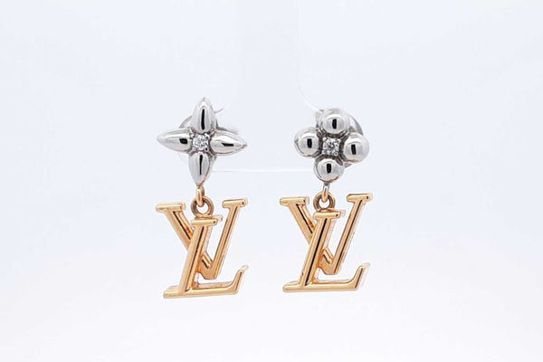 Louis Vuitton Lv Iconic Monogram Flower Stud Earrings 5.8 Grams Eb0225lxzsa