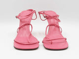 Bottega Veneta T-strap Heeled Sandals In Pink Leather Size Us 9.5 Fw0226crdu