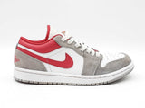 Nike Air Jordan 1 Low Se Sneakers - White, Light Smoke Grey, Gym Red Size 7.5 Fw0526wzdu