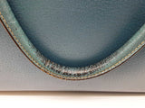 Prada Blue Leather Breifcase Travel Zipper Tote Bag Do0626rxde