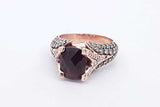 Le Vian Garnet & Diamond Ring In 14k Rose Gold 8 Grams Size 6.5 Eb0924rxzsa