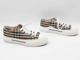 Burberry Jack Trainers In Archive Check Cotton Canvas Size Eu 39 Fw1125ozxdu