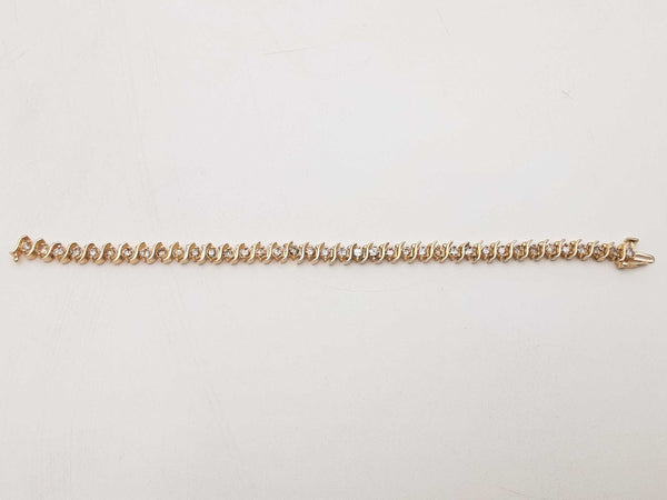 5.70ctw Diamonds 14k Yellow Gold 15.2 Grams Bracelet 7 Inch Sd0625orzxsa
