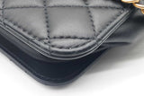 Chanel Quilted Black Leather Cc Chain Accordion Tote Bag Eb0726lsxzde