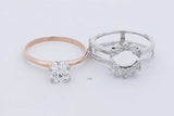 1.02cttw Diamond Wedding Set 14k Yellow & White Gold 5.4g Size 8.5 Eb0326srxdu
