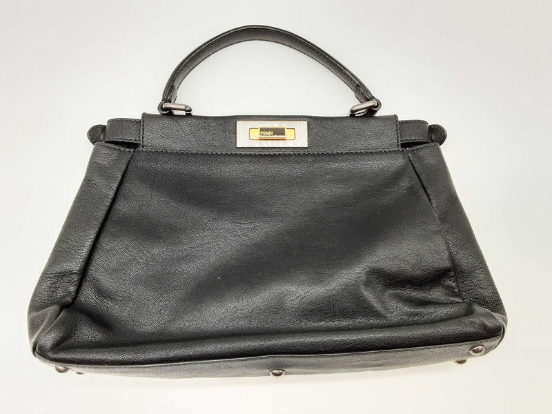 Fendi Peekaboo Iseeu Black Leather Crossbody Bag Do0624pxzde