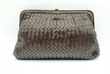 Bottega Veneta Brown Intrecciato Leather Clutch Fw1124oxzdu