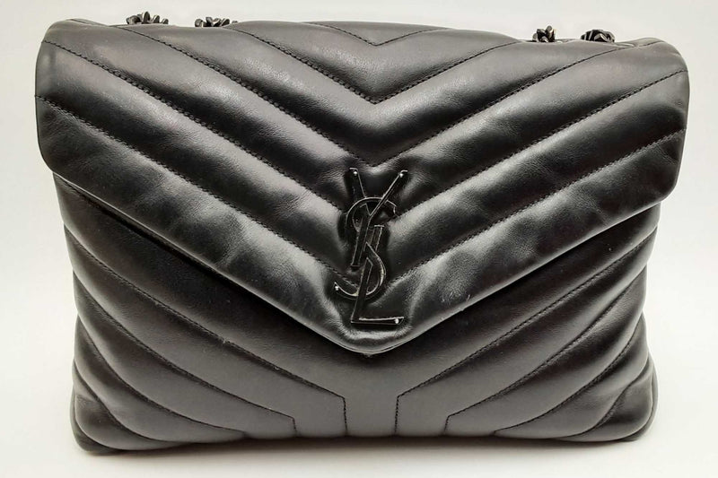 Yves Saint Laurent Quilted Black Leather Loulou Shoulder Bag Eb0523rxzsq