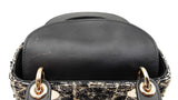 Christian Dior Mini Lady Dior In Tweed & Gold Cannage Fw0825wzxzdu