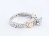 0.76ctw Diamond Ring In 14k White Gold 4.8 Grams Size 6.25 Sd0325cexsa