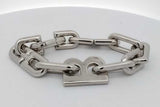 Balenciaga B Link Silver Tone Bracelet 66.5 Grams 6 Inch Eb1026crsa