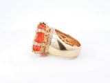 2.15 Cttw Diamond & 10k Gold & Cabochon Crown Ring 21.1 Gram Sz 11 Fw1025llirdu