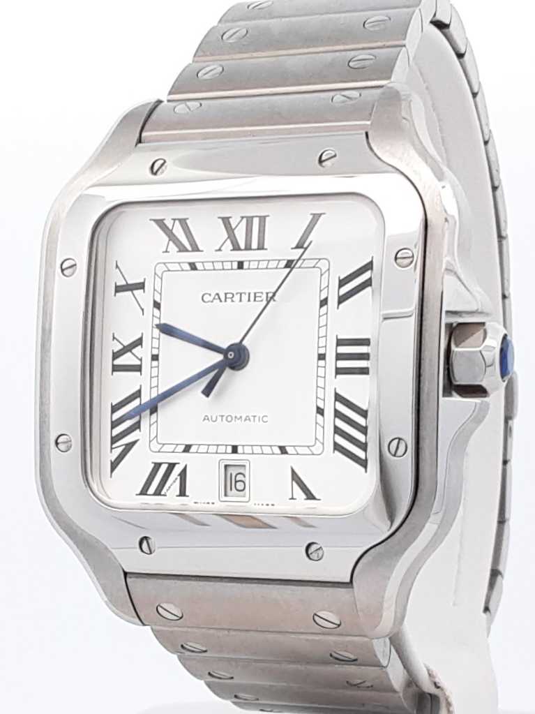 Santos De Cartier Large Stainless Steel Automatic 40mm Watch Fw0525wxzxdu