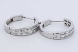 1.12ctw Lab Grown Diamond Hoop Earrings In Sterling Silver 5.6 Grams Eb0325lowdu