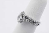 1.18cttw Diamond Wedding Set In 18k White Gold 5 Grams Size 4.75 Eb0825loxzsa