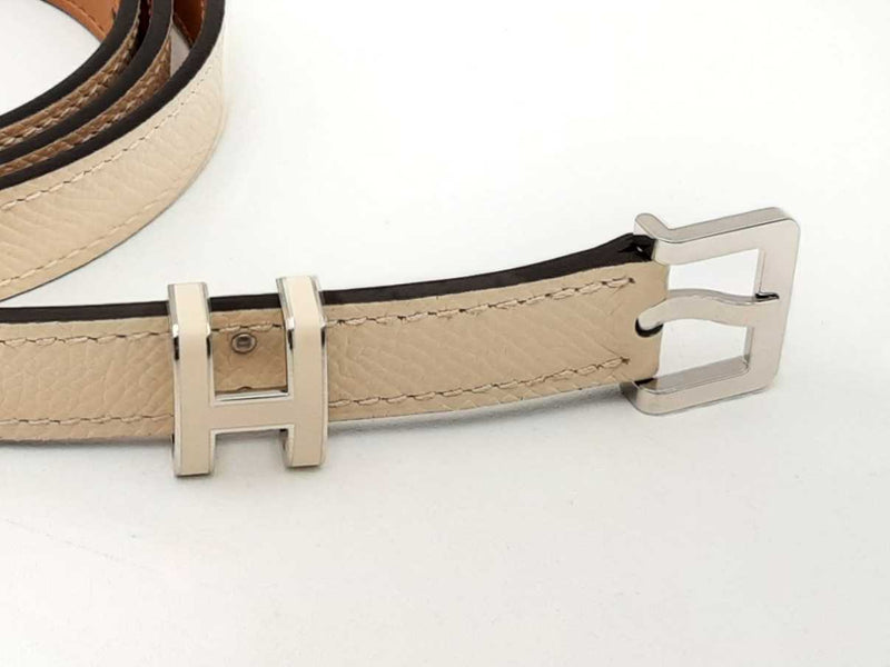 Hermes Pop H 15 Epsom Leather Belt In Craie Fw1024lrxsa