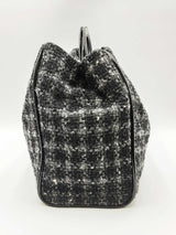 Chanel Quilted Tweed & Patent Leather Shopping Tote Bag Fw1224loxzdu