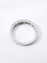 0.42 Cttw Diamond & 14k White Gold Wedding Band 3.2 Grams Size 7 Fw0326orxdu