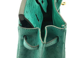 Hermes Birkin 25cm Vert Verone Green Ostrich Leather Gold Handbag Do0626ooxzxde