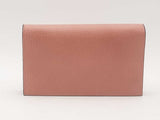 Gucci Chain Wallet Pebbled Leather Clutch Pink Aa0825wxzsa