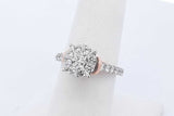 1.1cttw Diamond Ring In 14k White Gold 5.2 Grams Size 7 Eb0226rxzde