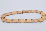 18k Yellow Gold Coin Style Link Bracelet 7.2 Grams 7 Inch Eb0426rrxsa