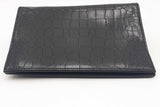 Alaia Black Croc Embossed Leather Clutch Eb0226oxzsa