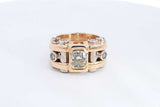 Approx. 1.70ctw Center Diamond Ring In 18k Yellow Gold 25.63g Sz 13 Eb0424lrxzsa