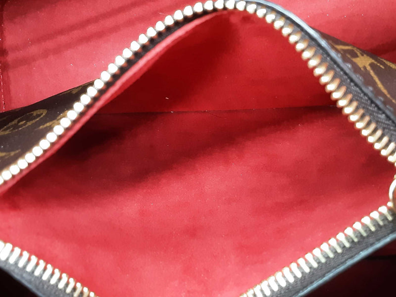 Louis Vuitton Neonoe Brown Monogram Red Leather Bucket Bag Do0525sxzde