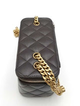 Chanel Dark Brown Quilted Lambskin Pillow Crush Vanity Case Eb1026olxzsa