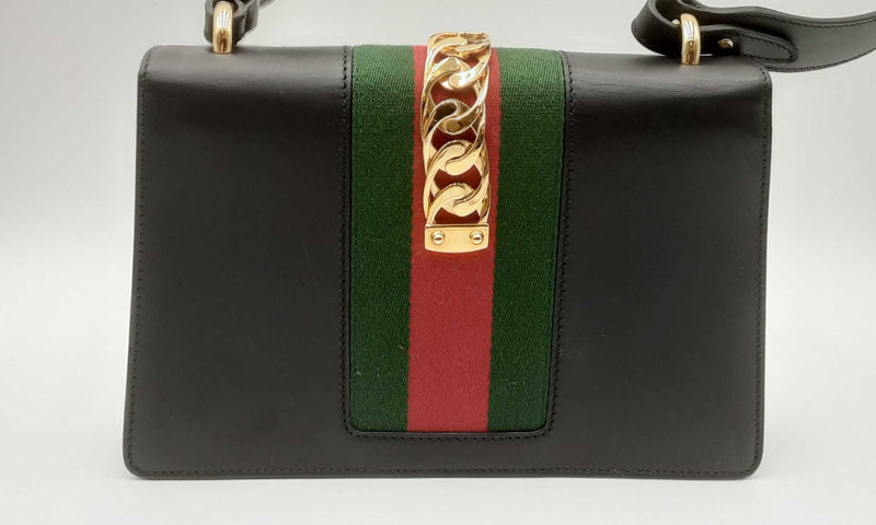 Gucci Black Leather Slyvie Shoulder Bag Eb0624prxdu