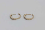 0.36cttw Diamond Hoop Earrings In 14k Yellow Gold 2.6 Grams Eb0926orxsa