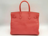 Hermes Birkin 35 Rouge Pivoine Red Togo Gold Handbag Do0524cixzde